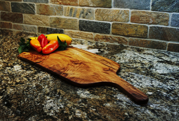 Large, Live Edge, Olive Wood Charcuterie / Bread / Butter Board, Solid Slab