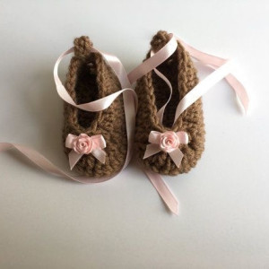 Crochet ballerina lace up shoes 