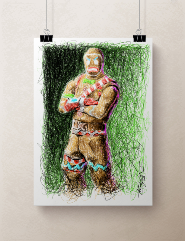 Fortnite's GingerBread Man Print by Pablo Piacentini