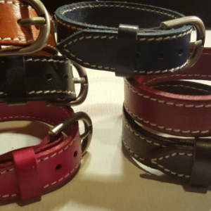 Unisex personalized leather buckle bracelet