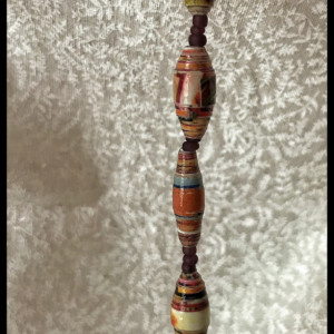 Chic boho paper bead necklace