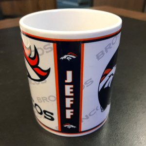 Custom Made Denver Broncos 11oz Coffee Mug
