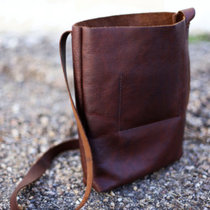 Brown Leather Bag, Tote Bag, Leather Purse (Small)