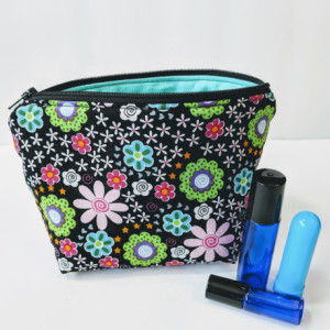 Floral Essential Oil Bag, Roller Ball Bag, Essential Oil Case, Essential Oil Storage, Gift for her