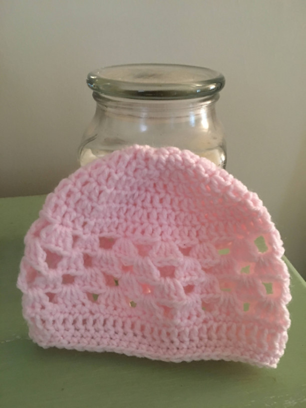 Light pink infant Crochet beanie