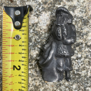 Santa Claus pewter figurine, hand cast