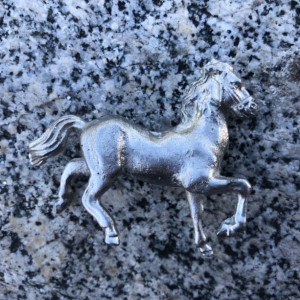 Horse pewter figurine, equine, hand cast