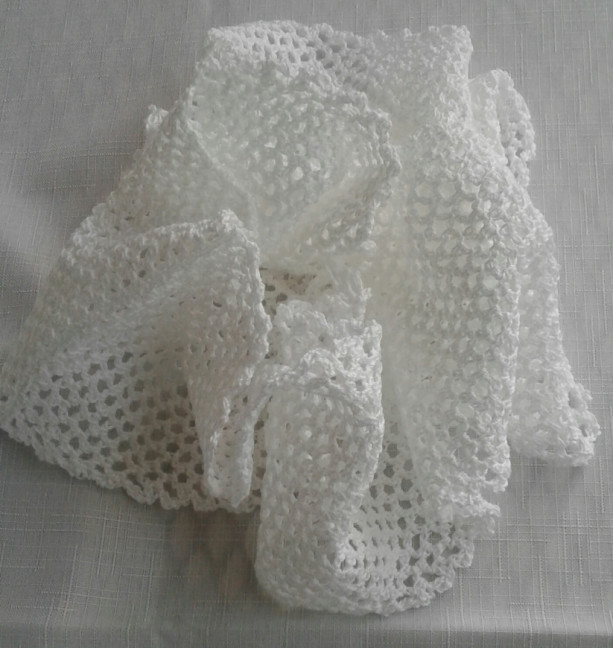 Lacey Infinity Scarf in White