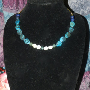 Blue Multi-Stone Necklace A09202