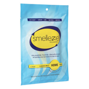 SMELLEZE Reusable Home Smell Removal Deodorizer Pouch: Rids Stinky Odor Without Scents in 150 Sq. Ft. 