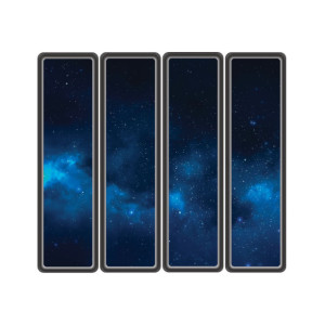 Blue Nebula Space Windows - Set of 4 Wall Decals