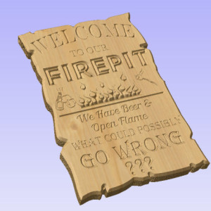 Custom Personalized ( add text of your choice if you would like ) Welcome to Our Fire Pit Sign V Carved Wood Sign