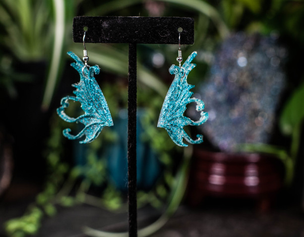 Polymer Fairy Wing Earrings