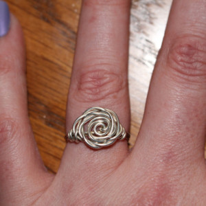 Handmade Sterling Silver Rosette Ring