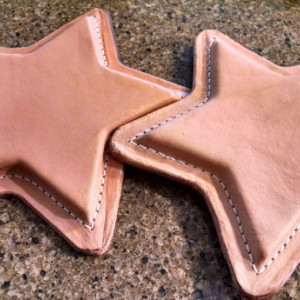 Living Simply with this handmade leather star!