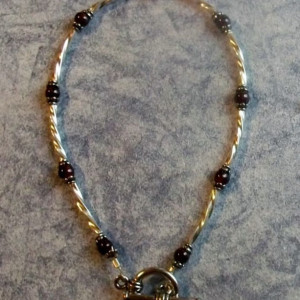 Garnet Gemstone Beaded Bracelet