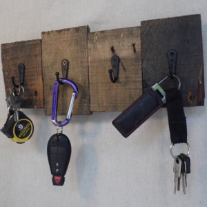Rustic Pallet Wood Key Holder, Pallet Key Hook, Rustic Home Decor
