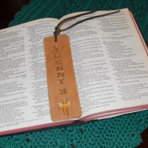 Leather bookmarkers different designs in stock and special orders