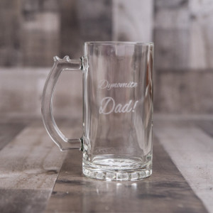 Laser engraved beer mug fathers day grooms gift