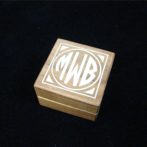 New Monogrammed engagement ring boxes.  Free Shipping and Engraving. RB67