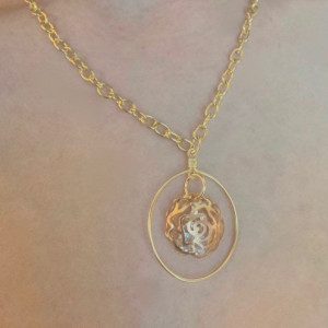 Inner rose pendant necklace