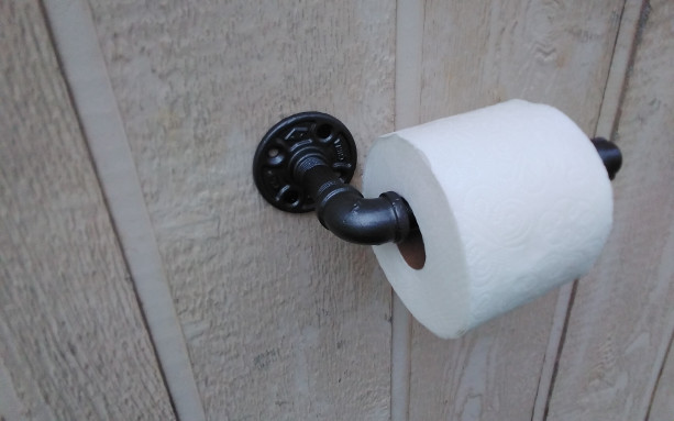 Barnyard Designs Industrial Toilet Paper Holder Stand - Rustic