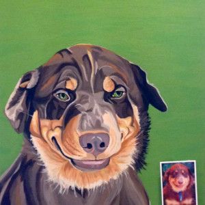 Rex - Custom Dog Portrait 20" x 24" x 1.5"