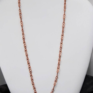 Solid Copper Chain - Figure  8 style, Completely Hand Crafted  Copper Necklace