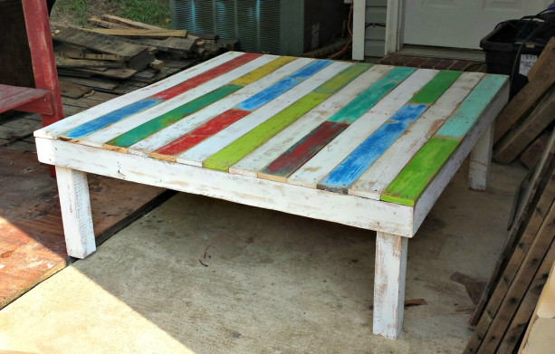 Handcrafted Reclaimed Wooden Pallet Coffee Occasional Table | aftcra