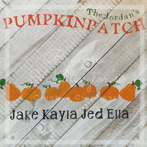 Pumpkin Patch Family Name Wood Sign