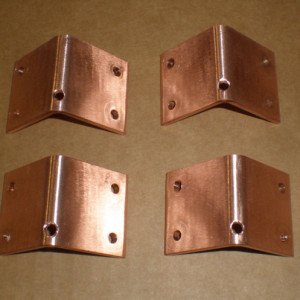 Deluxe DIY kit of Solid Copper corners and 64 inches of Solid Copper Chain to make a Hanging Pot Rack FREE Shipping in the USA