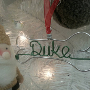 Special / Dog Ornaments / bone name ornaments/ Christmas gift / ornament / home decor / Christmas tree decor / holiday gift / name wire
