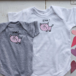 Oink Little Piggy Original Design, Onesie or T-Shirt