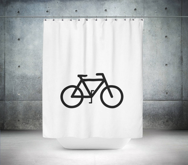 Retro Bicycle Shower Curtain