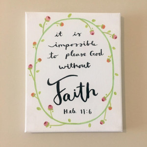 Hand Painted Scripture on Canvas