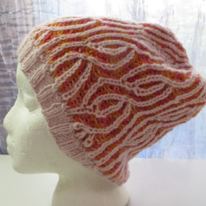 Beanie Hat Hand Knitted from Wool and Angora - MOLALLA by Kat