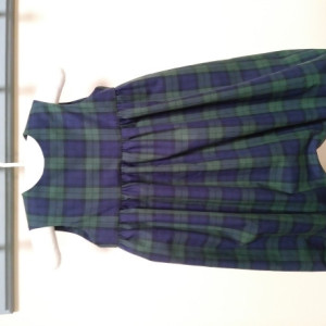 Navy and Green Watch Plaid Romper