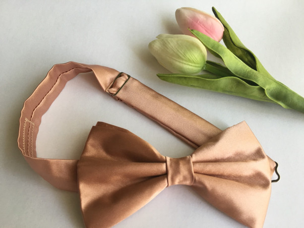 Rose Gold Bow Tie Triple Fold - Rose Bow Tie - Gold Bow Tie - Groom Bow Tie - Pink Bow Tie - Adult Bow Tie - Baby Bow Tie - Wedding