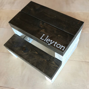 Personalized Rustic Segmented Kids Step Stool / Toddler Step Stool / Wooden Step Stool / Rustic Step Stool / Kitchen Step Stool / Step Stool