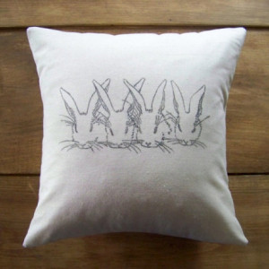 Bunny Pillow Cover - size 16x16