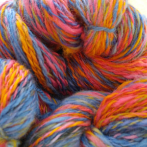 handspun yarn-Handspun art yarn- Merino wool- Merino- 2 skeins 304yds- knitting- knit- knitting supplies- crochet- multi colored yarn