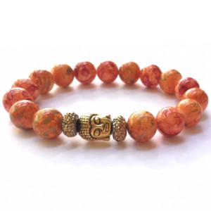 Orange Buddha Bracelet 