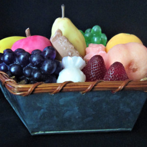Large Realistic Fruit Basket Organic Shea Butter and Glycerin Soap Gift