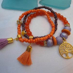 SALE------ TREE of LIFE bracelet- Bohemian bracelet- tassel bracelet- Ethnic jewelry- gypsy jewelry