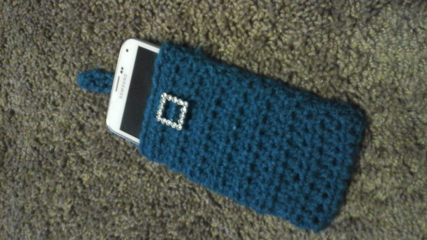 Bling  and Buckles Crochet Phone Case