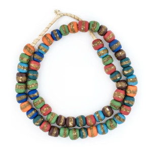 Handmade beads african ghana glass