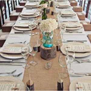 120" x 12" Inch Burlap Table Runners (Fit 8ft Long Tables)