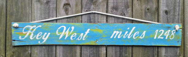 Handmade Shabby Key West Rustic Pallet Sign
