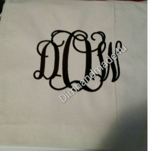 Monogram personalized embroidered bag! Makes a great gift! Eco Friendly, and reusable.