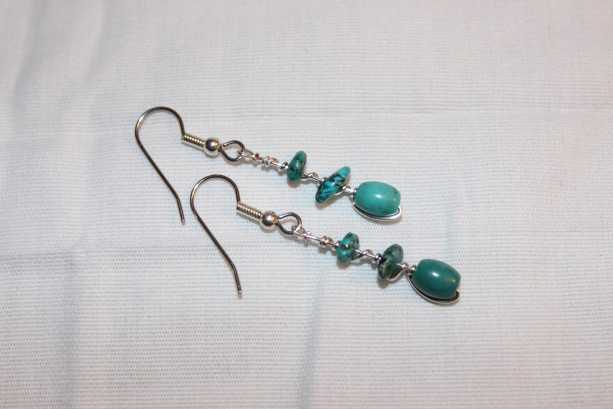 Turquoise Earrings, Wire Wrapped Earrings, Southwestern Earrings, Southwestern Jewelry
